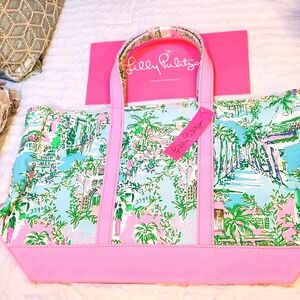 Lilly Pulitzer Palm Beach Mercato Tote Large NWT